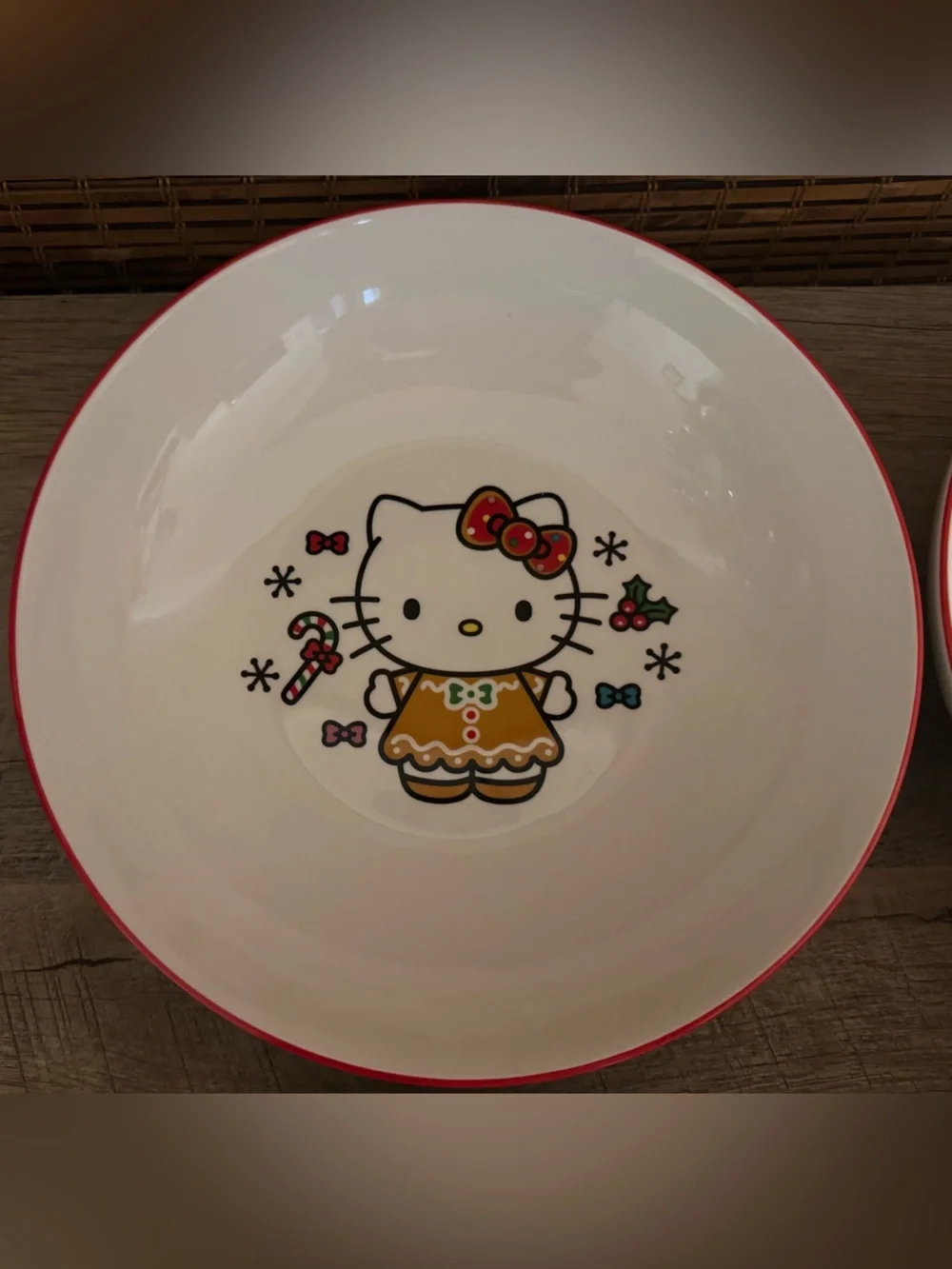 Sanrio Hello Kitty Christmas Gingerbread Ceramic Pasta Bowl (Set of 4)